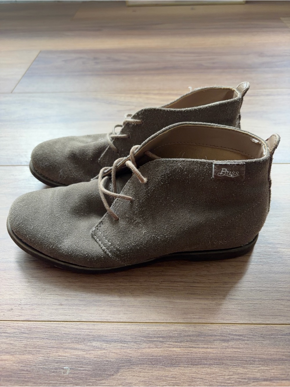 Bass Suede Desert Chukka Boots in Taupe Brown